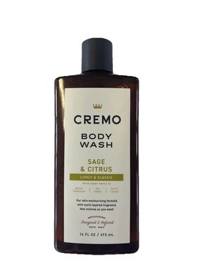 Cremo Sage & Citrus Body Wash — Brown Bottle